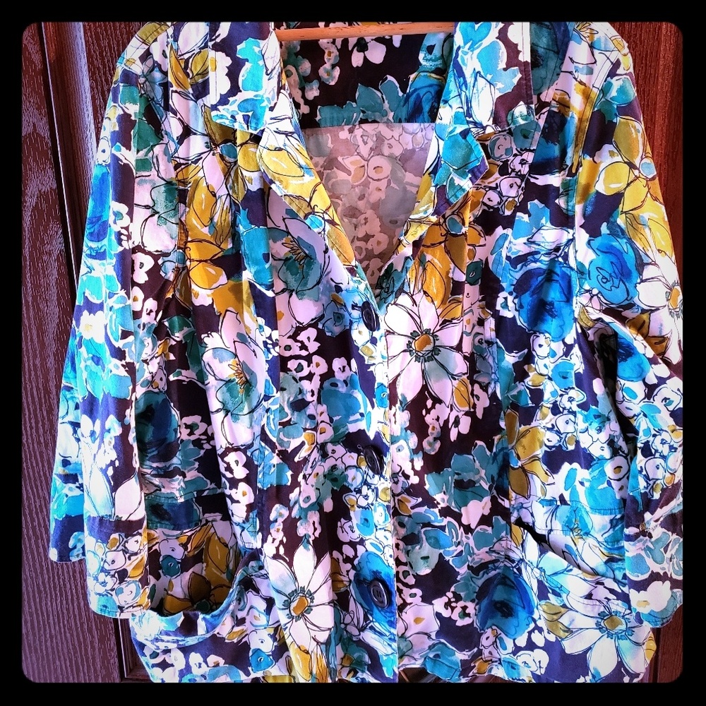 Dress jacket Flower print 3xl
